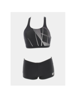 Maillot de bain natation 2 pièces energy back noir femme - Arena