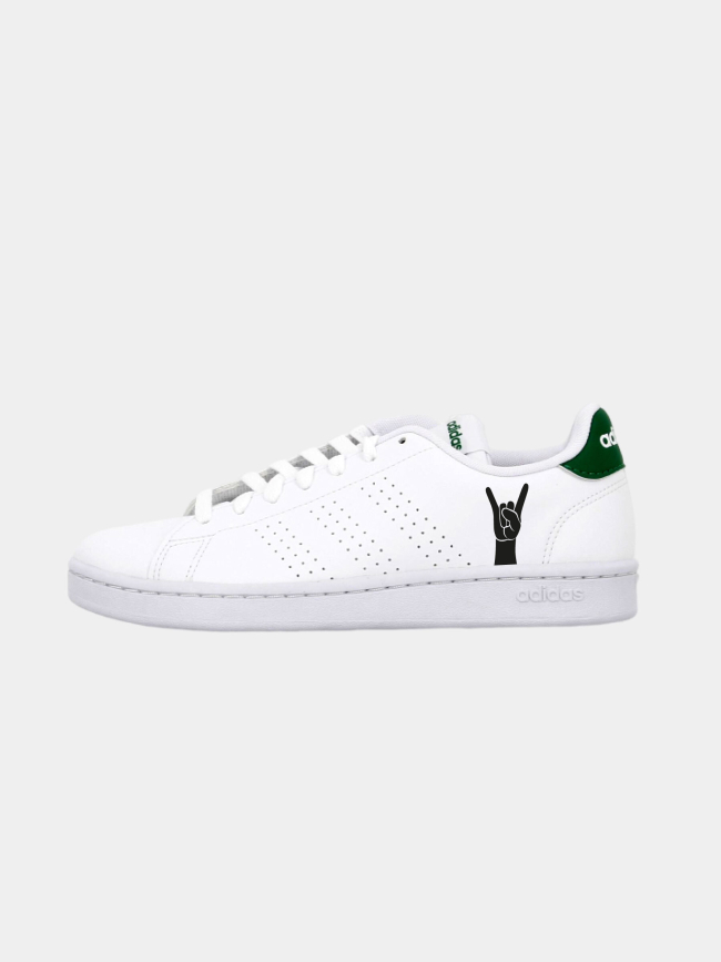 Baskets basses advantage rock & roll blanc vert homme - Adidas