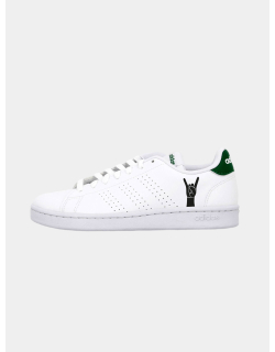 Baskets basses advantage rock & roll blanc vert homme - Adidas