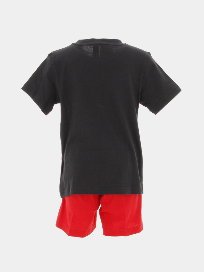 Ensemble short t-shirt big logo rouge noir enfant - Adidas