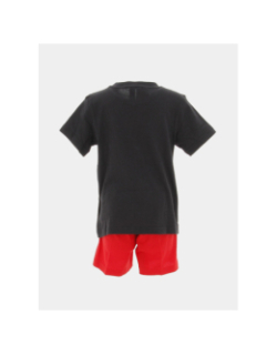 Ensemble short t-shirt big logo rouge noir enfant - Adidas