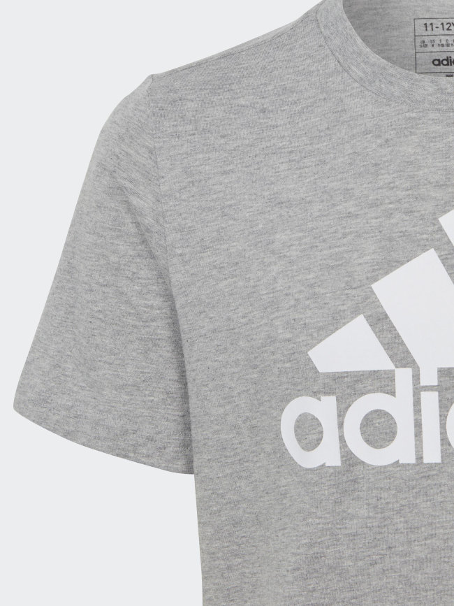 T-shirt big logo gris chiné enfant - Adidas