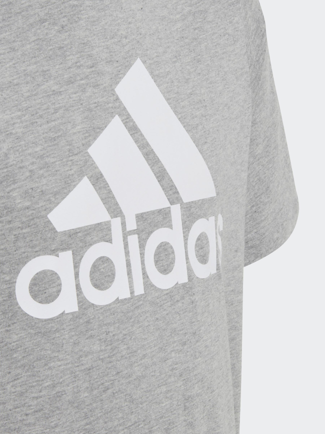 T-shirt big logo gris chiné enfant - Adidas