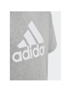 T-shirt big logo gris chiné enfant - Adidas