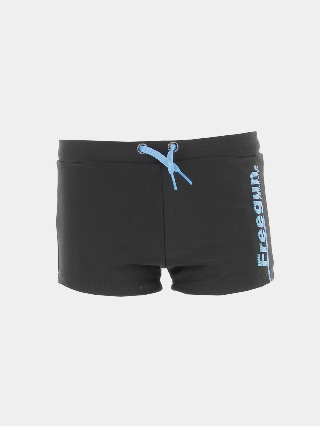 Maillot de bain boxer never stop bleu noir garçon - Freegun