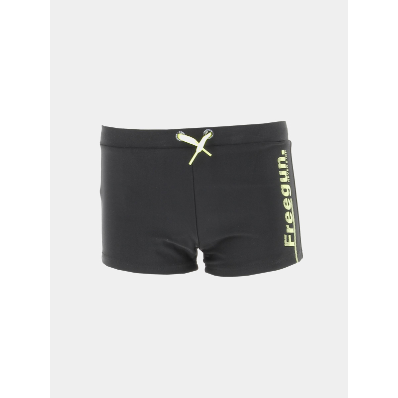 Maillot de bain boxer never stop jaune noir garçon - Freegun