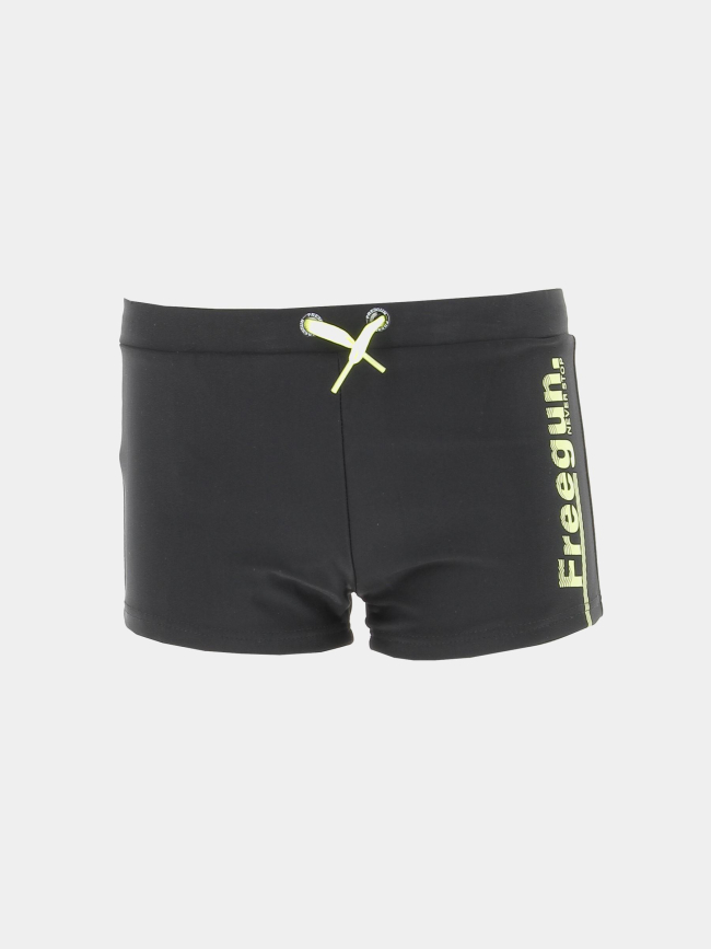 Maillot de bain boxer never stop jaune noir garçon - Freegun