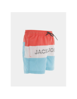 Short de bain fiji colorblock orange blanc bleu garçon - Jack & Jones