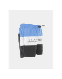 Short de bain colorblock fiji bleu blanc noir enfant - Jack & Jones