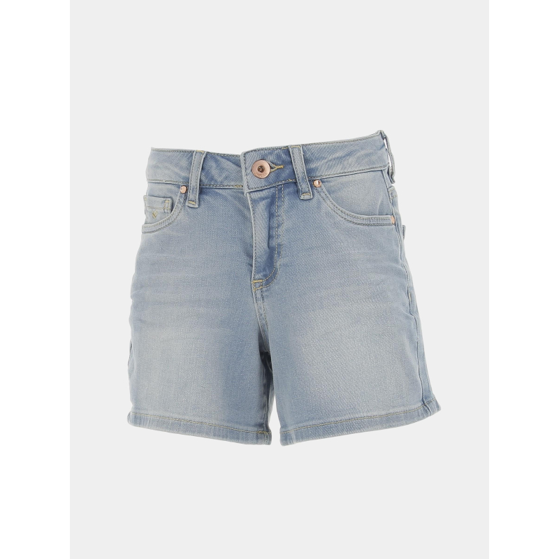 Short en jean romy ice bleu clair fille - Kaporal