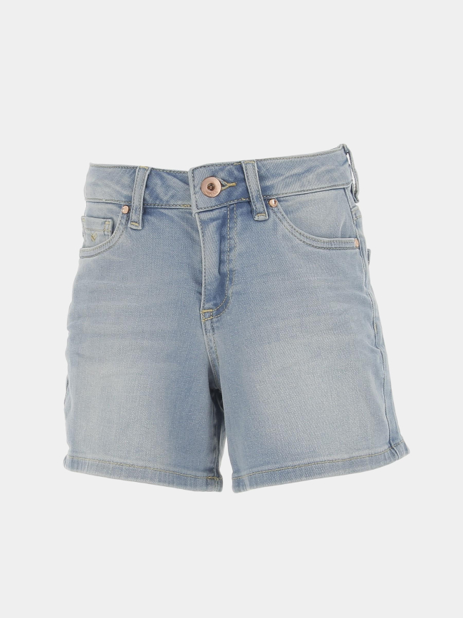 Short en jean romy ice bleu clair fille - Kaporal