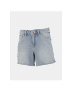 Short en jean romy ice bleu clair fille - Kaporal