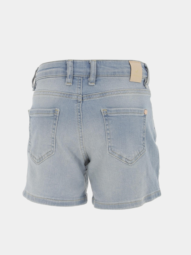 Short en jean romy ice bleu clair fille - Kaporal