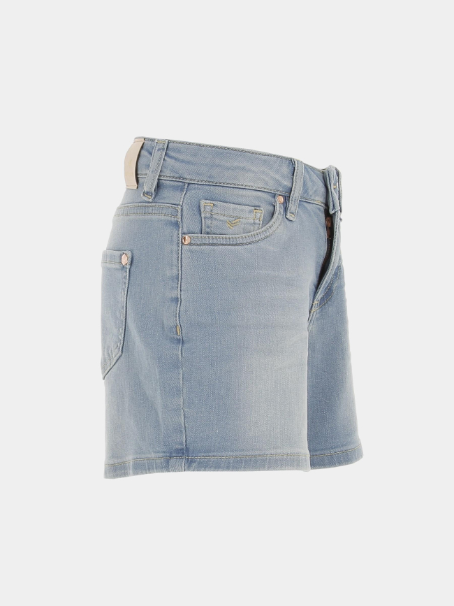 Short en jean romy ice bleu clair fille - Kaporal