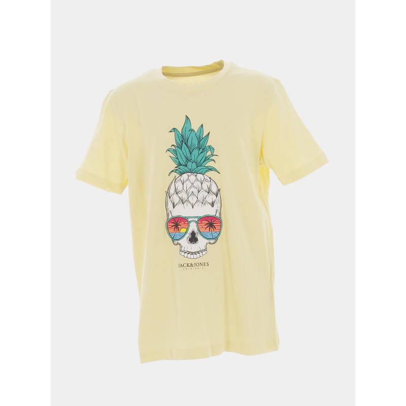 T-shirt mindskull jaune garçon - Jack & Jones