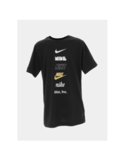 T-shirt nsw camo futura multi logos noir enfant - Nike