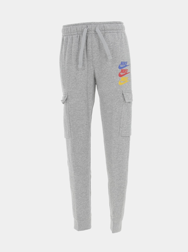 Jogging cargo nsw multi logos gris chiné enfant - Nike