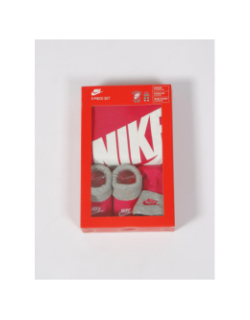 Ensemble 3 pièces futura logo 6-12 mois rose bébé - Nike