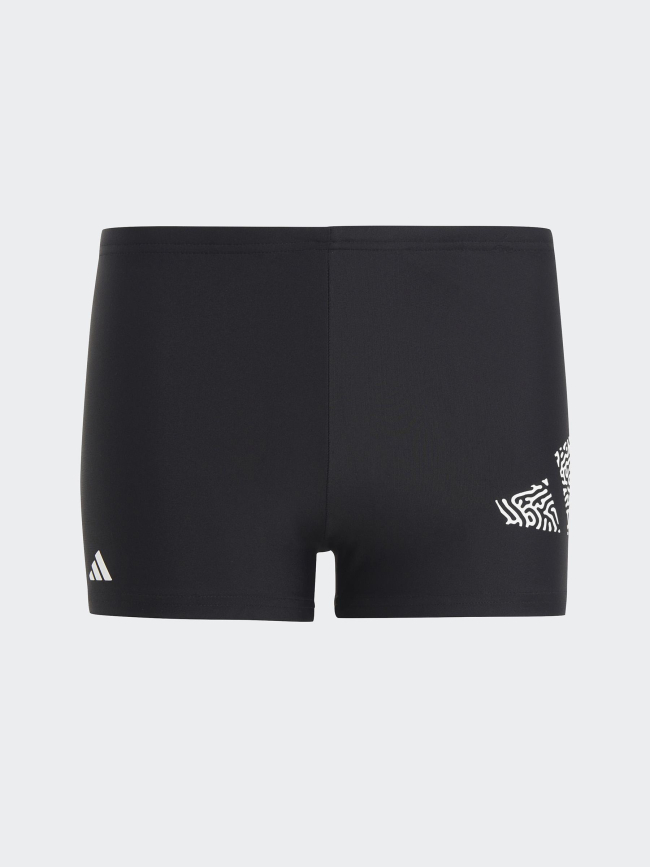 Maillot de bain boxer logo imprimés noir garçon - Adidas