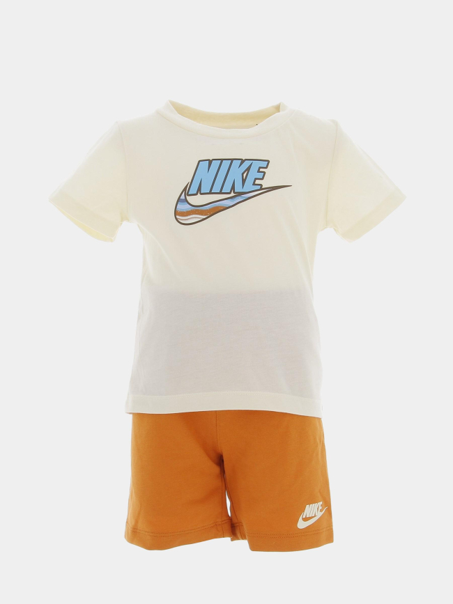 Ensemble short t-shirt nsw logo écru orange enfant - Nike