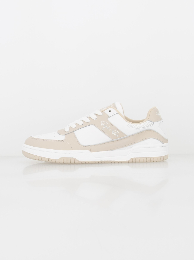 Baskets trainer bicolore beige blanc - Project X Paris