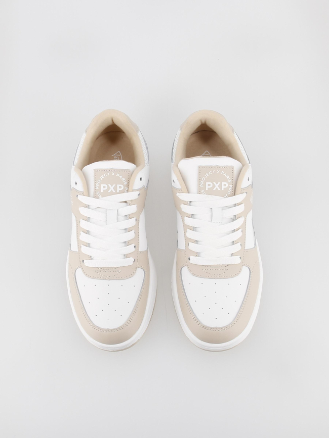 Baskets trainer bicolore beige blanc - Project X Paris