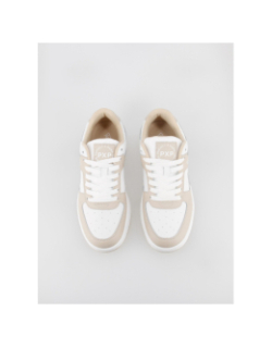 Baskets trainer bicolore beige blanc - Project X Paris