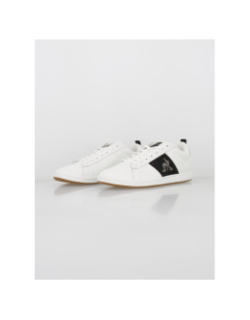 Baskets cuir court classic optical blanc homme - Le Coq Sportif