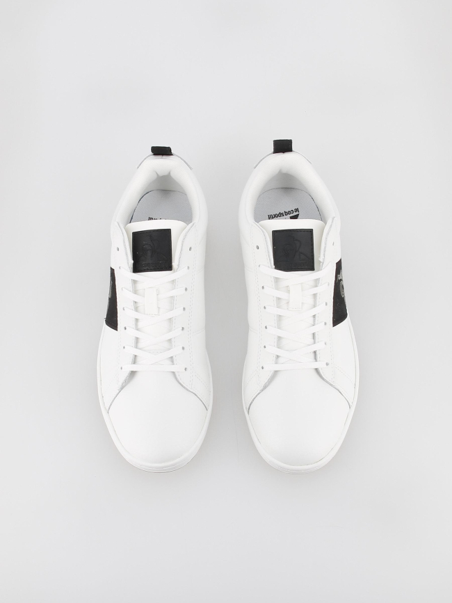 Baskets cuir court classic optical blanc homme - Le Coq Sportif Baskets cuir court classic optical blanc homme - Le Coq Sportif