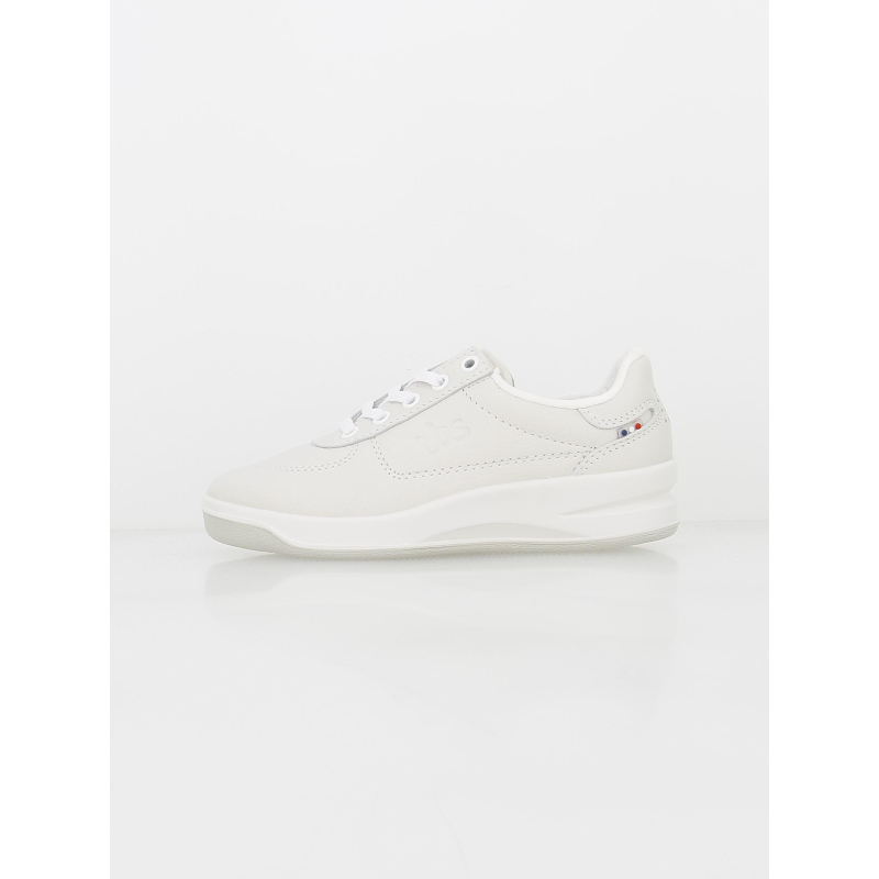 Baskets en cuir tennis brandy écru femme - Tbs