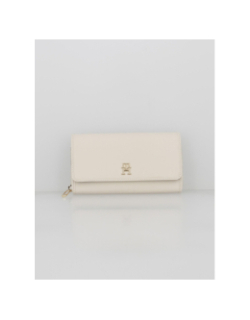 Portefeuille à rabat city beige femme - Tommy Hilfiger