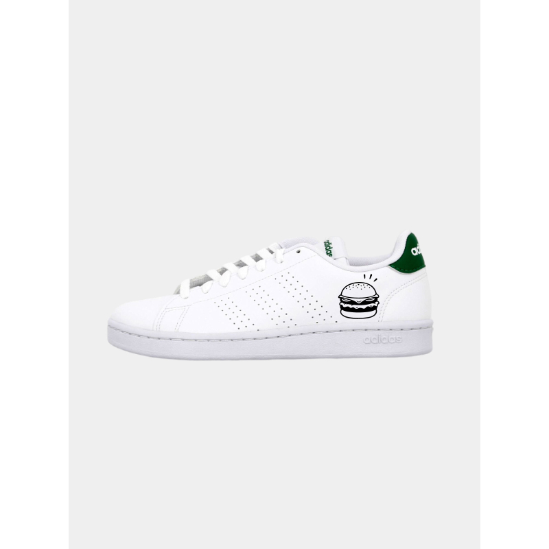 Baskets basses advantage burger blanc vert homme - Adidas