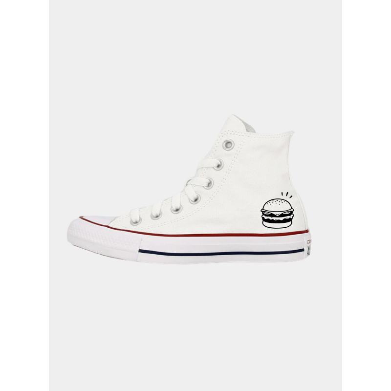 Baskets montantes toile chuck taylor all star burger blanc - Converse