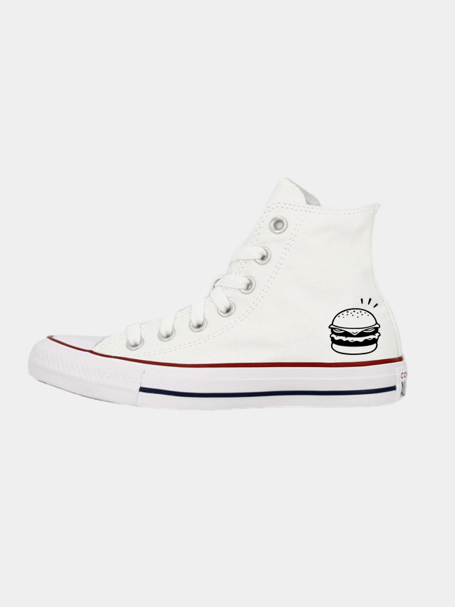 Baskets montantes toile chuck taylor all star burger blanc - Converse