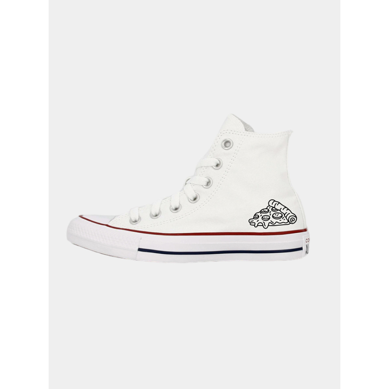 Baskets montantes toile chuck taylor pizza blanc - Converse