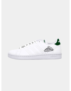 Baskets basses advantage pizza blanc vert homme - Adidas