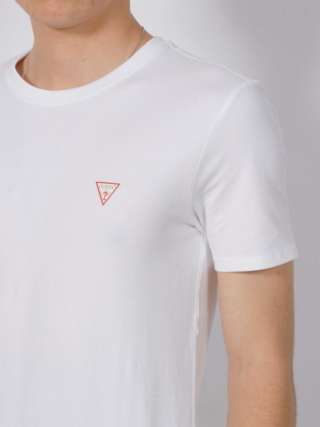 T-shirt éco super slim logo core blanc homme - Guess