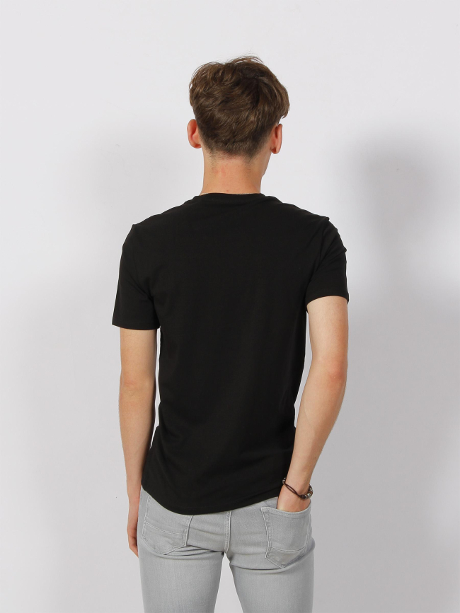 T-shirt éco col v core logo noir homme - Guess