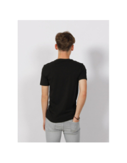 T-shirt éco col v core logo noir homme - Guess