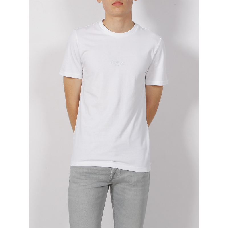 T-shirt éco logo aidy blanc homme - Guess