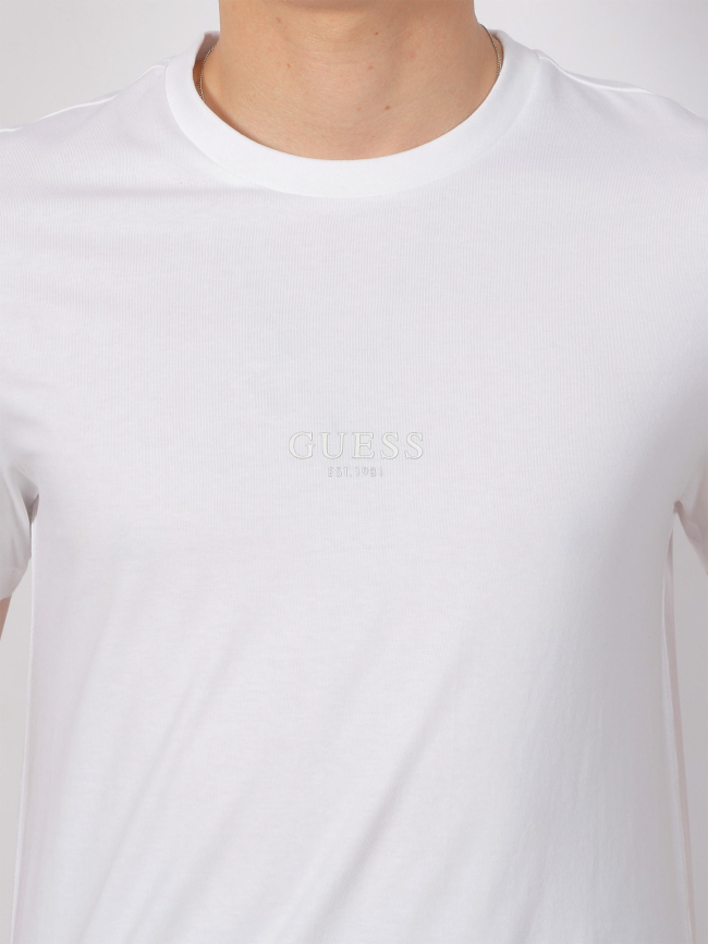 T-shirt éco logo aidy blanc homme - Guess