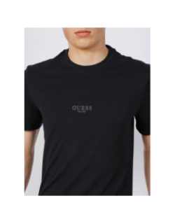 T-shirt éco slim logo aidy bleu marine homme - Guess