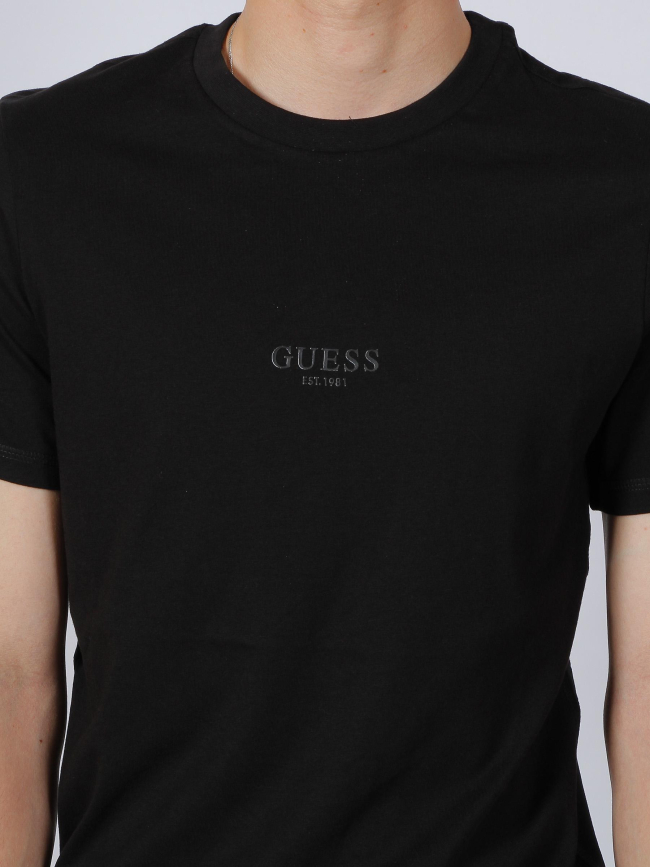 T-shirt éco slim logo aidy noir homme - Guess