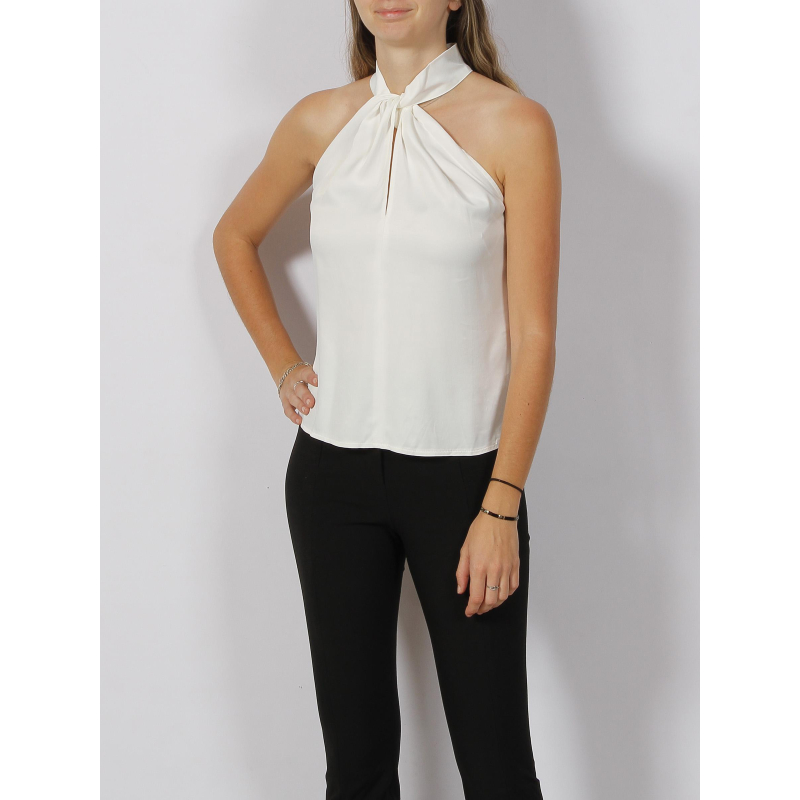 Débardeur halter satiné blanc femme - Salsa