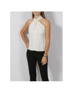 Débardeur halter satiné blanc femme - Salsa