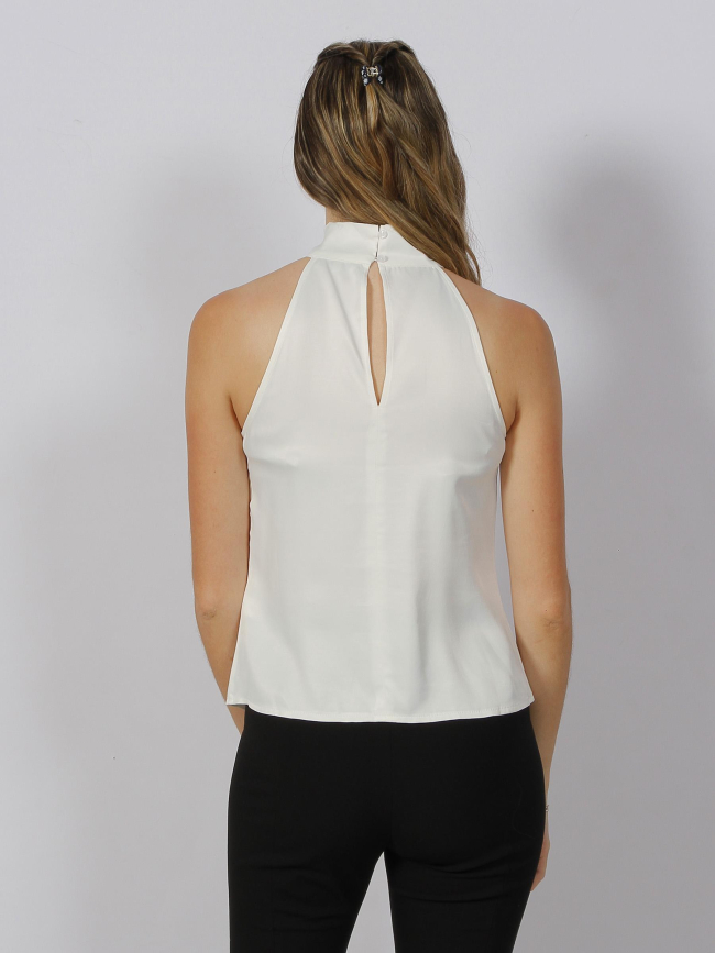 Débardeur halter satiné blanc femme - Salsa