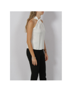 Débardeur halter satiné blanc femme - Salsa