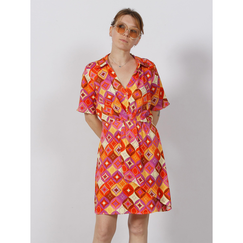 Robe courte imprimés geometric multicolore femme - Salsa