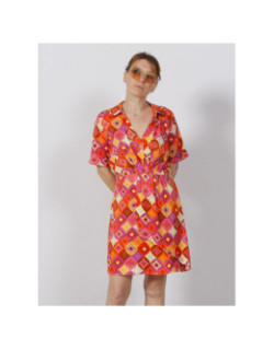 Robe courte imprimés geometric multicolore femme - Salsa