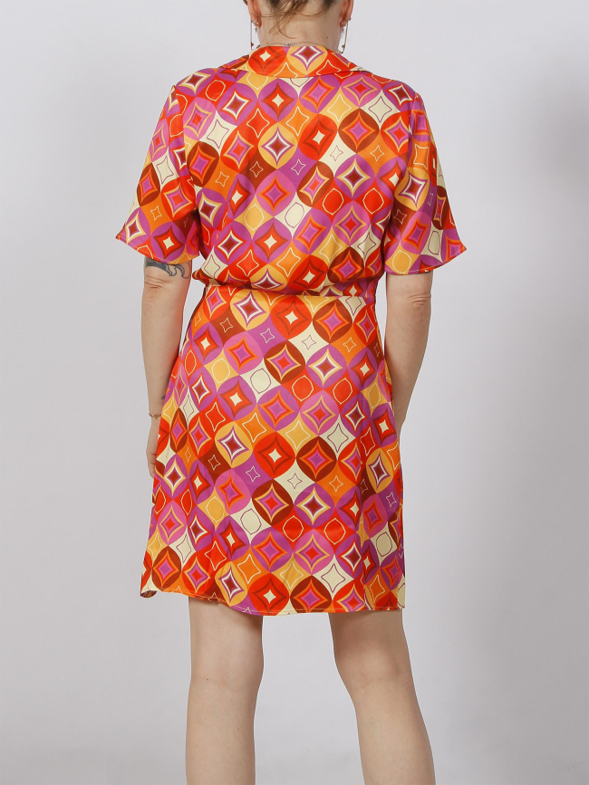 Robe courte imprimés geometric multicolore femme - Salsa